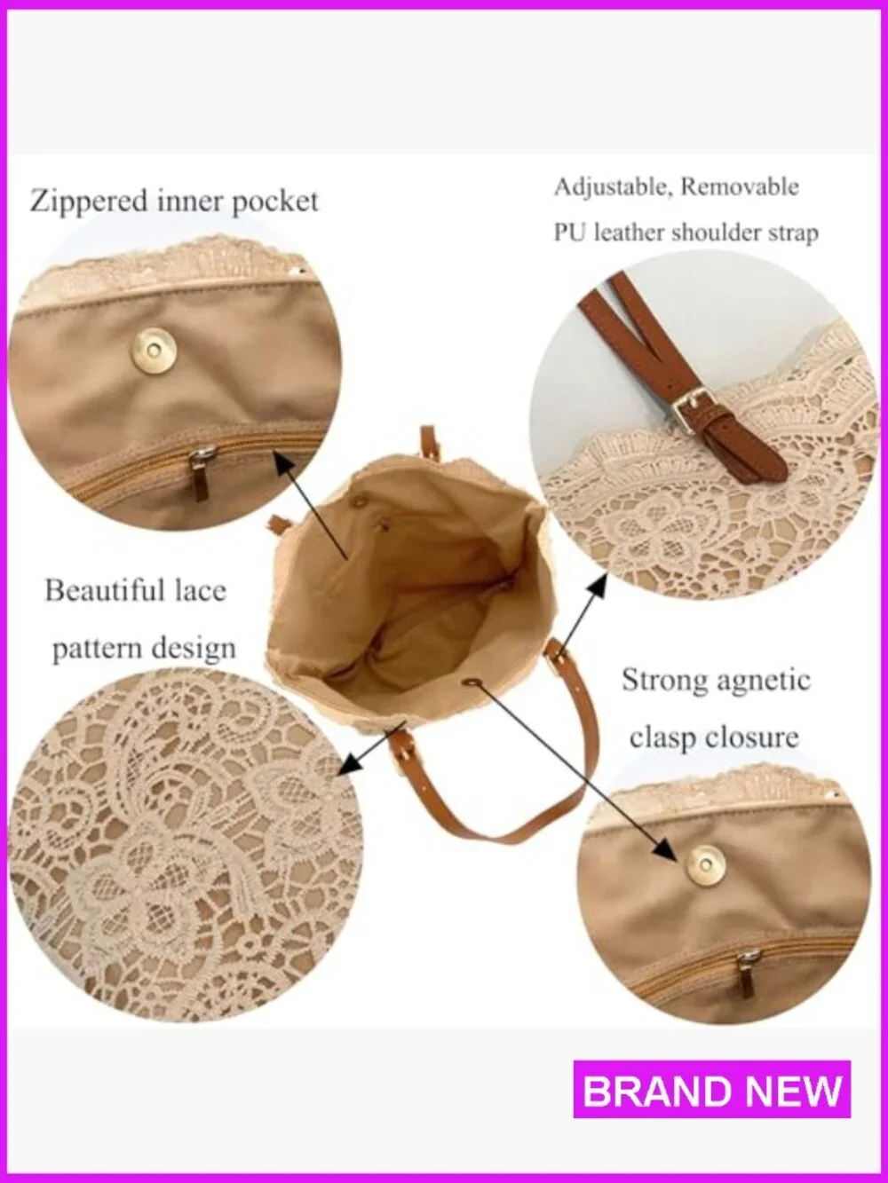 Woven Tote Hobo Bag Crochet Beach Shoulder Purse with Removable Strap